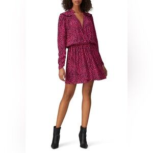 Zadig & Voltaire Pink Leopard Long Sleeve Dress